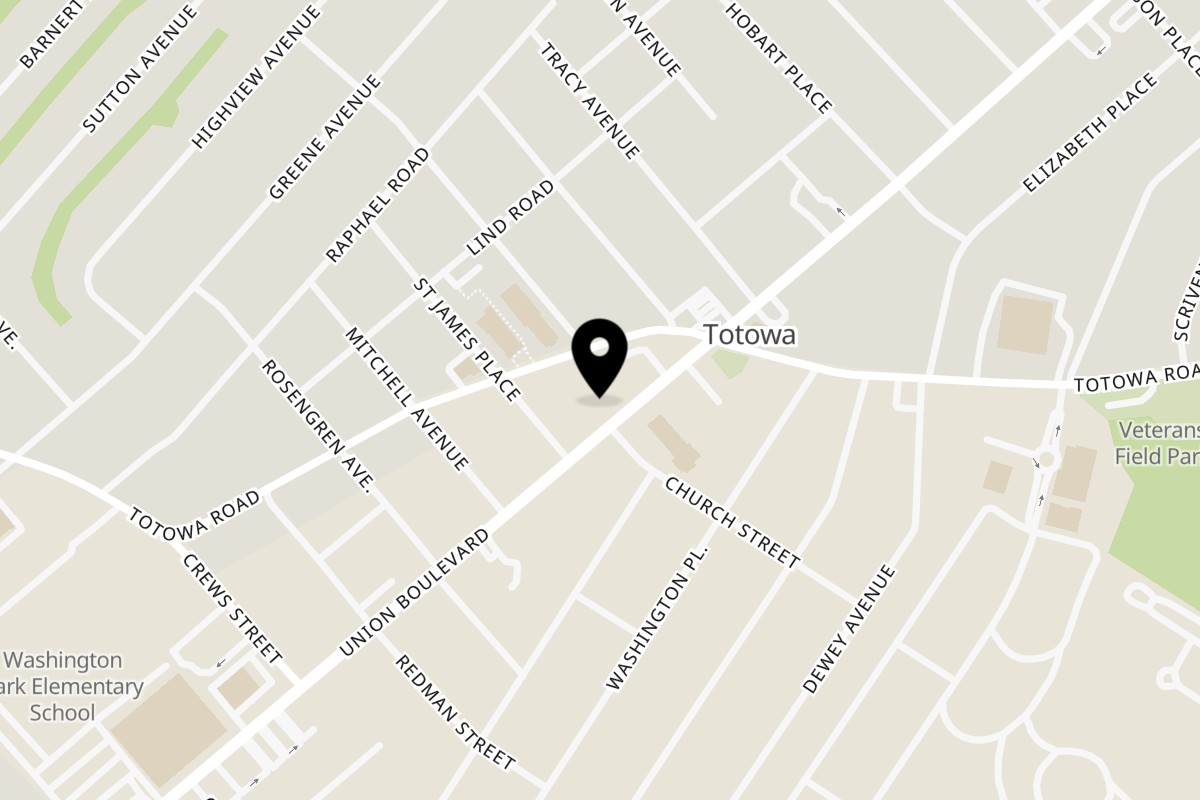 Map showing the location of LITTLE GREEK Totowa on 327 Union Blvd in Totowa